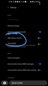 Android delivery report settings