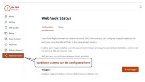 set webhook alarms