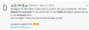 Twilio Account closed 4