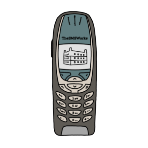 Old nokia phone blue