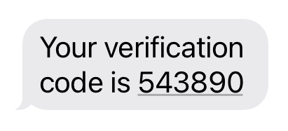 verification code text