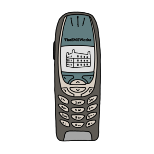 RetroMobile phone blue small