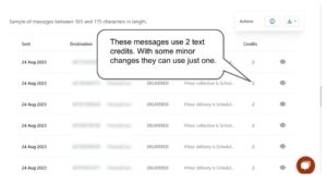 Reduce the number of SMS characters to save costs
