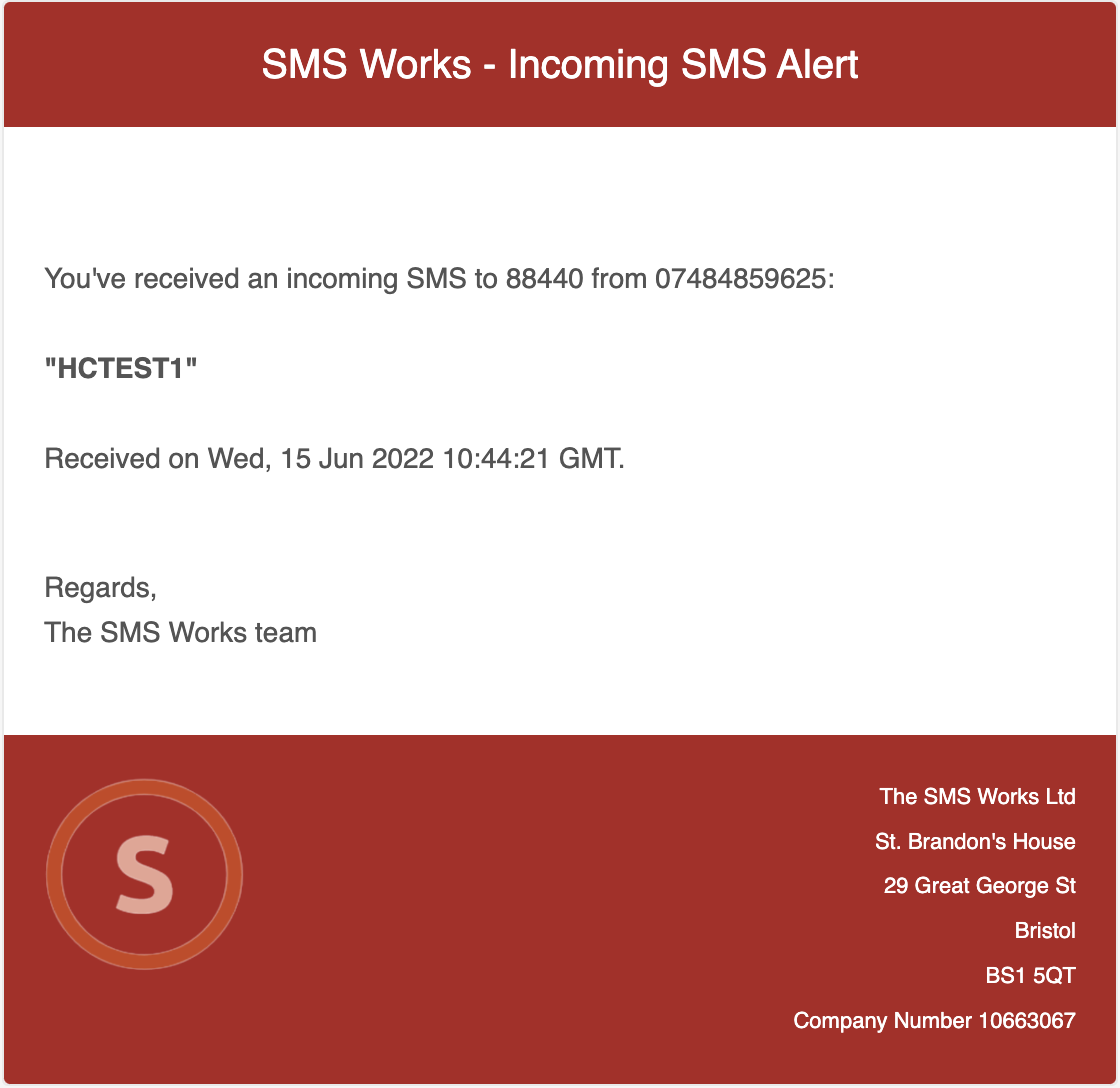 Get SMS forwarded to email